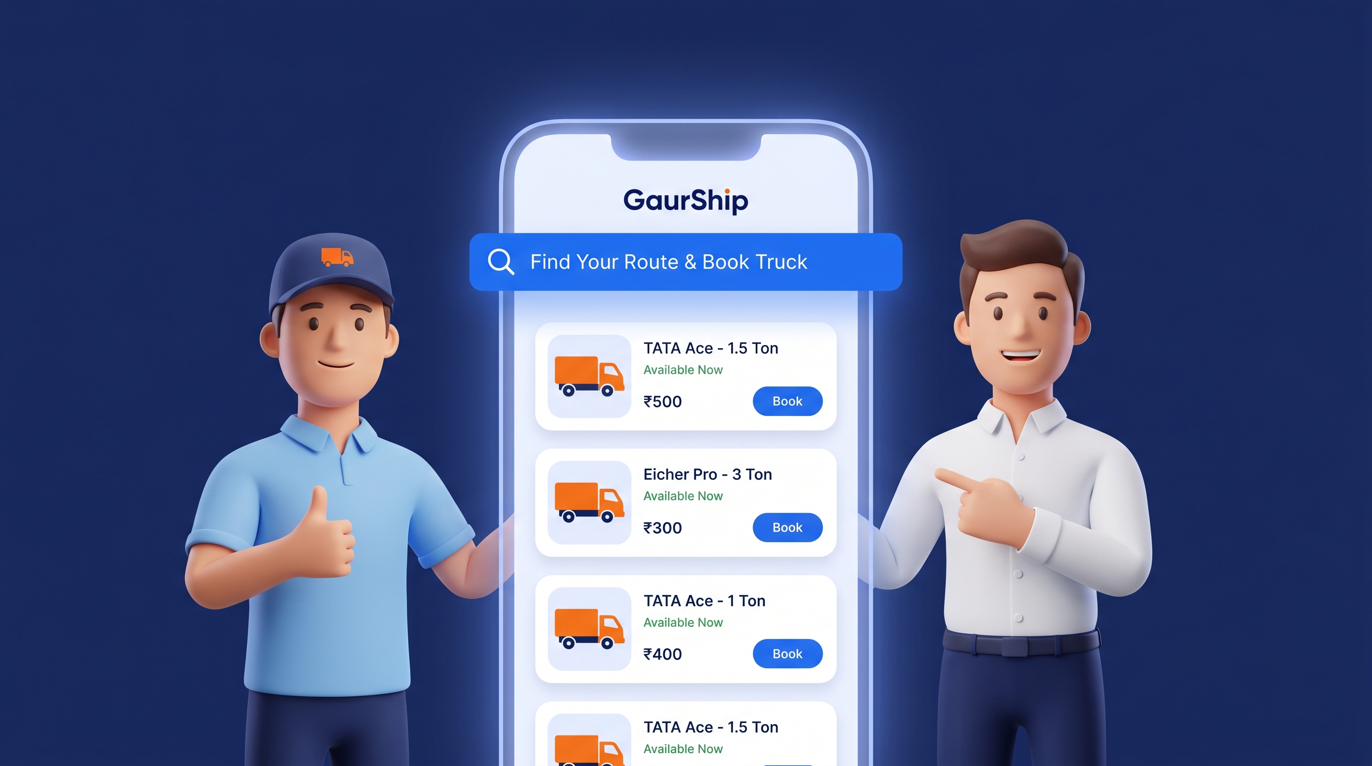GAURSHIP app booking preview